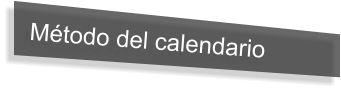 Método del calendario