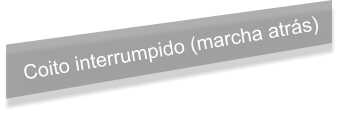 Coito interrumpido (marcha atrás)