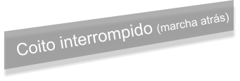 Coito interrompido (marcha atrás)